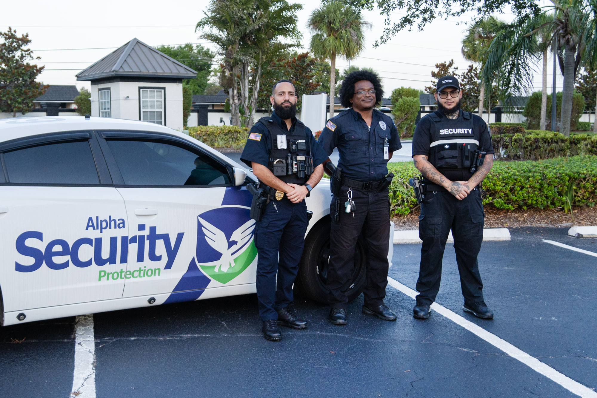 security officers improving about property safety Orlando
